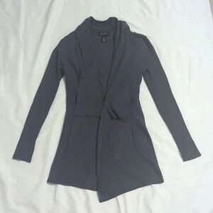 WHBM Drape-Front Cover Up, Color Light Gray (S)